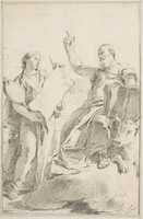 Free download Illustration for a Book: Saint Luke with a Female Allegorical Figure free photo or picture to be edited with GIMP online image editor