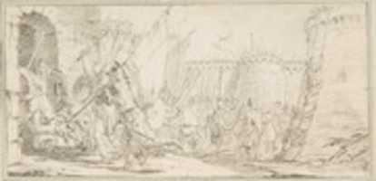 Free download Illustration for a Book:  Soldiers Storming a City free photo or picture to be edited with GIMP online image editor