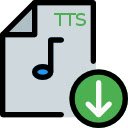 Pantalla de descarga de audio ImTranslator Text to Speech para la extensión Chrome web store en OffiDocs Chromium