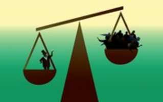 Free download Inequality related to politics and economics represented by people and a balance scale free photo or picture to be edited with GIMP online image editor