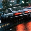 Initial D Raining Live Wallpaper  screen for extension Chrome web store in OffiDocs Chromium