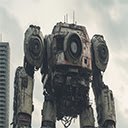 Interface Robot Geant Sur Fond De Ciel Sombre A Coflix  screen for extension Chrome web store in OffiDocs Chromium