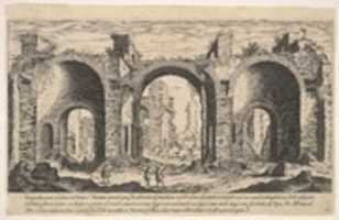 Free download Interior of the Thermae of Caracalla, from Vestigi della antichita di Roma, Tivoli, Pozzvolo et altri luochi free photo or picture to be edited with GIMP online image editor