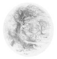 Free download Interior of Woods with Small Stream (from Cropsey Album) free photo or picture to be edited with GIMP online image editor
