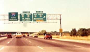 Free download Interstate 270 South at Exit 12B, US 40 West & US 61 North exit (1990)  free photo or picture to be edited with GIMP online image editor
