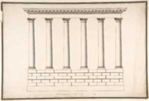 Rusticated Base에서 무료로 다운로드할 수 있는 Ionic Colonnade(6개 열) 무료 사진 또는 GIMP 온라인 이미지 편집기로 편집할 사진