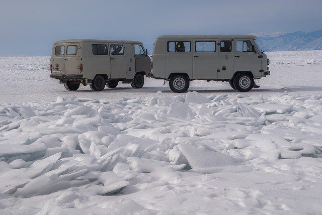 Free download irkutsk lake baikal ice 4x4 vehicle free picture to be edited with GIMP free online image editor