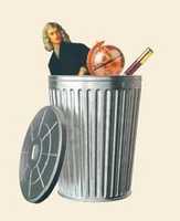 Free download Isaac Newton in a trash can free photo or picture to be edited with GIMP online image editor