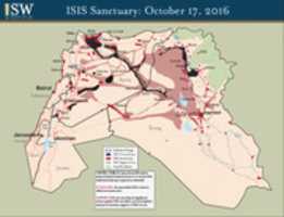 Free download #isis Sanctuary Map in #Iraq and #Syria as it of Oc. 17, 2016 free photo or picture to be edited with GIMP online image editor