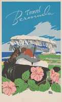 Безкоштовно завантажте Vintage Travel Poster з острова Бермудські острови, безкоштовну фотографію або зображення для редагування за допомогою онлайн-редактора зображень GIMP