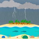 Island on a stormy day  screen for extension Chrome web store in OffiDocs Chromium