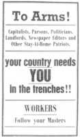 Free download IWW Anti Conscription Poster 1916 free photo or picture to be edited with GIMP online image editor