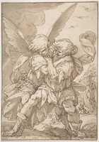 Free download Jacob Wrestling with the Angel free photo or picture to be edited with GIMP online image editor