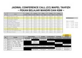 Free download Jadwal CC Tahfiizh PBM3 free photo or picture to be edited with GIMP online image editor