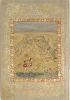 Free download Jahangir Watching an Elephant Fight free photo or picture to be edited with GIMP online image editor