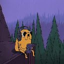 Jake Listening To Music In The Rain Adventure Time Live Wallpaper  screen for extension Chrome web store in OffiDocs Chromium