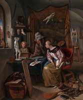 Free download Jan Steen, The Drawing Lesson free photo or picture to be edited with GIMP online image editor