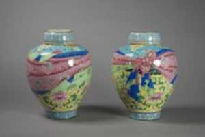 Free download Jar with Floral Scrolls and Wrapped-Cloth Design free photo or picture to be edited with GIMP online image editor