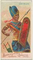 Free download Javelin, from the Arms of All Nations series (N3) for Allen & Ginter Cigarettes Brands free photo or picture to be edited with GIMP online image editor