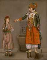 Free download Jean Etienne Liotard, A Lady In Turkish Dress And Her Servant free photo or picture to be edited with GIMP online image editor