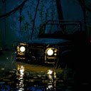 Jeep Got Stuck in the Swamp Pixel Art Live Wallpaper  screen for extension Chrome web store in OffiDocs Chromium
