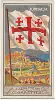 Free download Jerusalem, from the City Flags series (N6) for Allen & Ginter Cigarettes Brands free photo or picture to be edited with GIMP online image editor