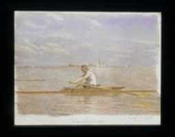 Free download John Biglin in a Single Scull free photo or picture to be edited with GIMP online image editor