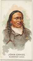 Free download John Grass, Blackfeet Sioux, from the American Indian Chiefs series (N2) for Allen & Ginter Cigarettes Brands free photo or picture to be edited with GIMP online image editor