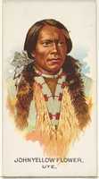 Free download John Yellow Flower, Ute, from the American Indian Chiefs series (N2) for Allen & Ginter Cigarettes Brands free photo or picture to be edited with GIMP online image editor
