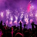 joyful birthday party bathed in purple lights  screen for extension Chrome web store in OffiDocs Chromium