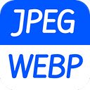 JPEG to WebP  screen for extension Chrome web store in OffiDocs Chromium