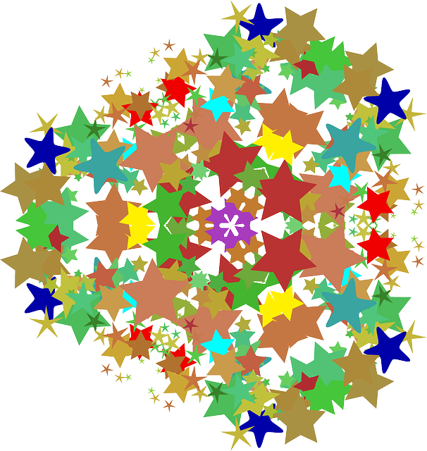 Free download Kaleidoscope Stars Mirror - Free vector graphic on Pixabay free illustration to be edited with GIMP free online image editor