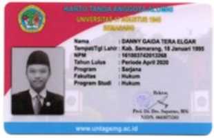 Free download Kartu Tanda Anggota Alumni Universitas 17 Agustus 1945 (UNTAG) Semarang | SARJANA free photo or picture to be edited with GIMP online image editor