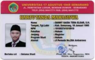 Download Gratis KARTU TANDA MAHASISWA (KTM) UNIVERSITAS 17 AGUSTUS 1945 (UNTAG) SEMARANG | S2 foto atau gambar gratis untuk diedit dengan editor gambar online GIMP
