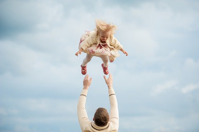 Free download kid girl father happy happiness free picture to be edited with GIMP free online image editor