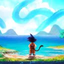 Kid Goku with Shenron: Iconic Live Wallpaper  screen for extension Chrome web store in OffiDocs Chromium