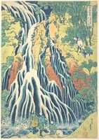 Free download Kirifuri Waterfall at Kurokami Mountain in Shimotsuke (Shimotsuke Kurokamiyama Kirifuri no taki), from the series A Tour of Waterfalls in Various Provinces (Shokoku taki meguri) free photo or picture to be edited with GIMP online image editor