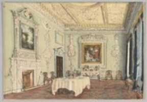 Free download Kirtlington Park, Oxfordshire: View of the Dining Room free photo or picture to be edited with GIMP online image editor