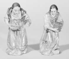 Free download Kneeling woman with a bowl (from a nativity) free photo or picture to be edited with GIMP online image editor
