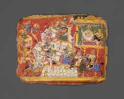 Free download Krishna Battles the Armies of the Demon Naraka: Page from a Dispersed Bhagavata Purana Manuscript free photo or picture to be edited with GIMP online image editor