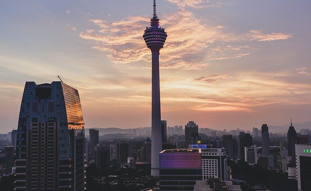 Free download kuala lumpur kl tower sunset city free picture to be edited with GIMP free online image editor