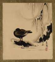 Free download Lacquer Paintings of Various Subjects: Bird and Willow in Snow free photo or picture to be edited with GIMP online image editor