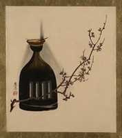 Free download Lacquer Paintings of Various Subjects: Plum Branch with Oil Lamp free photo or picture to be edited with GIMP online image editor