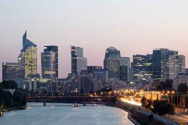 Free download la defense paris skyline france free picture to be edited with GIMP free online image editor