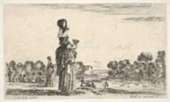 Free download Ladies Watching Bathers, from Diverse figure e paesi free photo or picture to be edited with GIMP online image editor