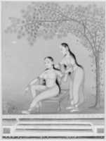 Free download Lady at Her Toilette with Attendant on a Terrace free photo or picture to be edited with GIMP online image editor