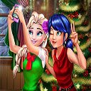 Екран Різдвяного селфі Ladybug And Elsa для розширення Веб-магазин Chrome у OffiDocs Chromium