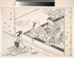 Free download Lady Playing Shamisen, with Her Lover and Attendant Nearby free photo or picture to be edited with GIMP online image editor