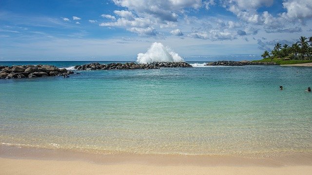 免费下载 lagoon ko olina oahu hawaii wave 免费图片可使用 GIMP 免费在线图像编辑器进行编辑