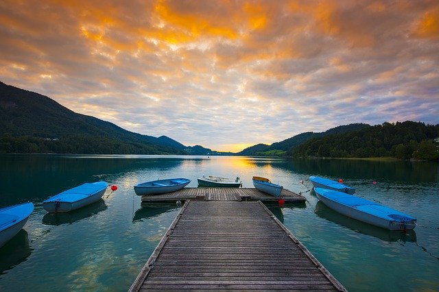 Free download lake view sunset sunset glow free picture to be edited with GIMP free online image editor